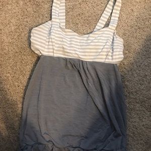 Lululemon dark grey and white workout tank